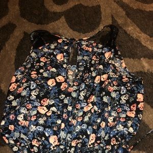 Flower print jumpsuit.